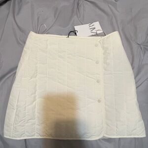 ZARA Quilted Patchwork Puffer skirt